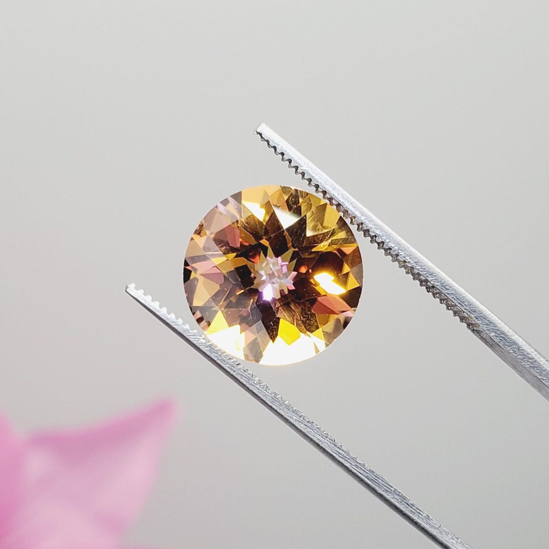 Extacy Crystal 7.35ct Twilight Ecstasy Mystic Topaz 12mm Round Checkerboard Cut Loose ...