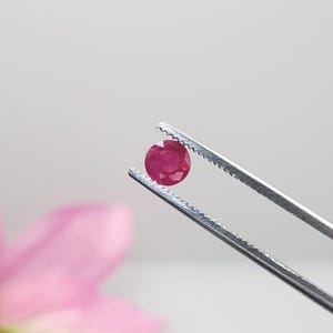 Natural .55ct Burma Ruby 4.25mm Round Loose Faceted Gemstone