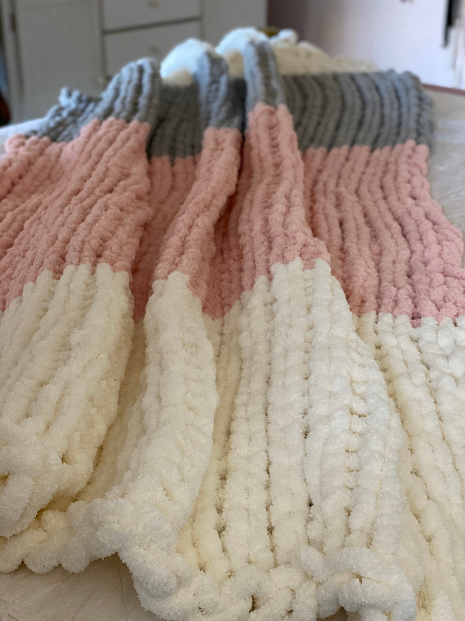 Chunky Knit Blanket, Chunky Blanket, Chenille Blanket, Soft Blanket