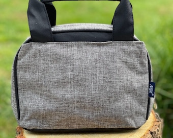 Gray Insulated Lunch Bag, Lunch Bag, Lunch Box, Kids Lunch Bag, School Lunch Box, Monogrammed Lunch Bag, Personalized Lunch Bag, Gift
