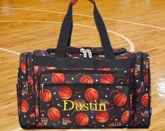 Basketball Duffle, personalized sports duffle, boys duffle bag, girls duffle bag, gifts for kids, travel bag, overnight bag, luggage, gifts