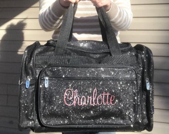 Large Dance bag, Ballet bag, Cheer Bag, Duffle Bag With Monogram, Gymnastics, Team Bags, School, Overnight Bag, gifts for her, Sparkle bag.