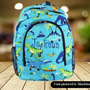 Personalized dinosaur backpack, gifts for kids, gifts for him, boys backpack, girls backpack, animals, bookbag, elementary, toddler, PreK