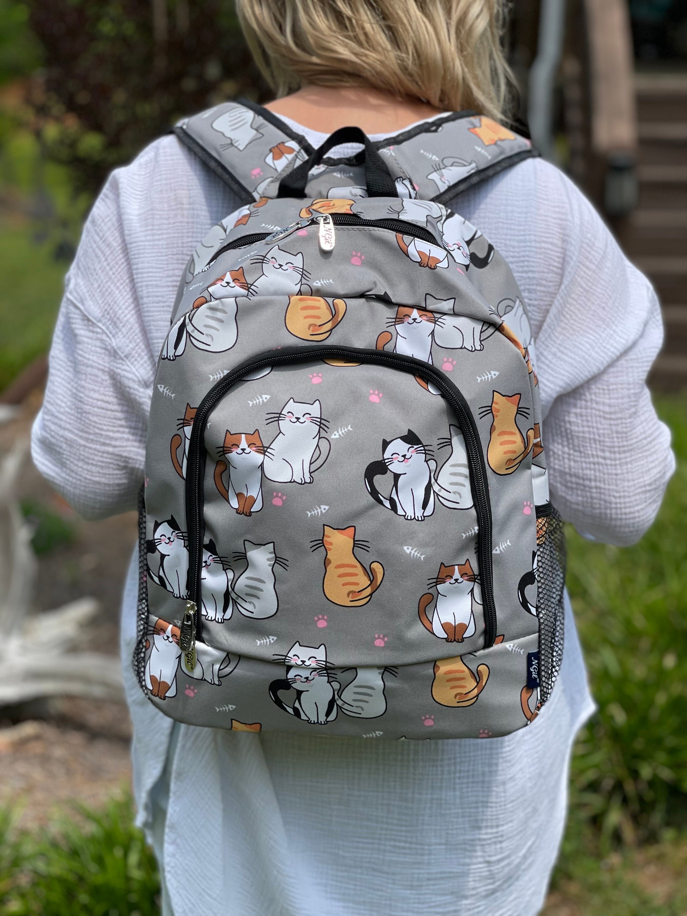 Cat Print Backpack/bookbag Girls 