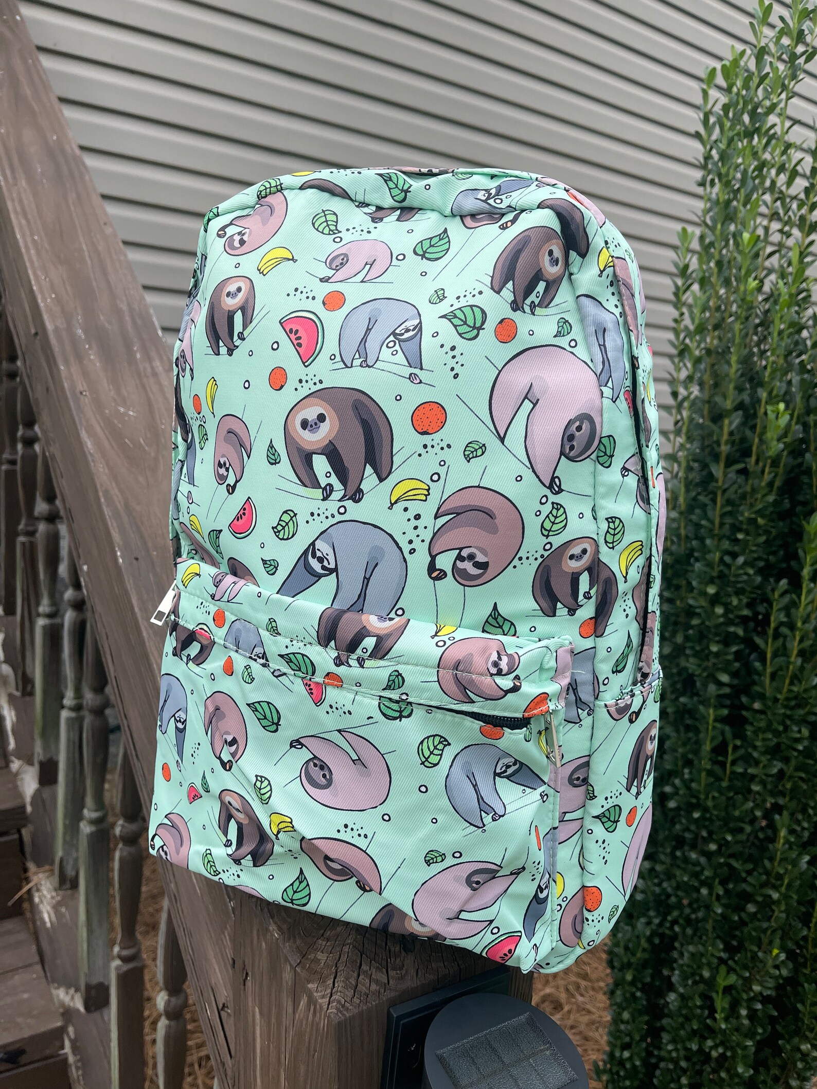 Personalized Embroidered Cute Sloth Backpack / Monogrammed Girl's ...