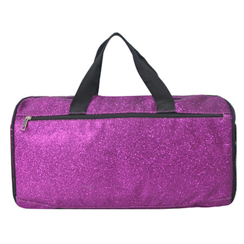 Purple Glitter 17 Personalized Bag with shoe compartment, Dance Bag, Cheer Bag, Gymnastics, School Bag, Overnight Bag, Girls Bag, gifts zdjęcie 7