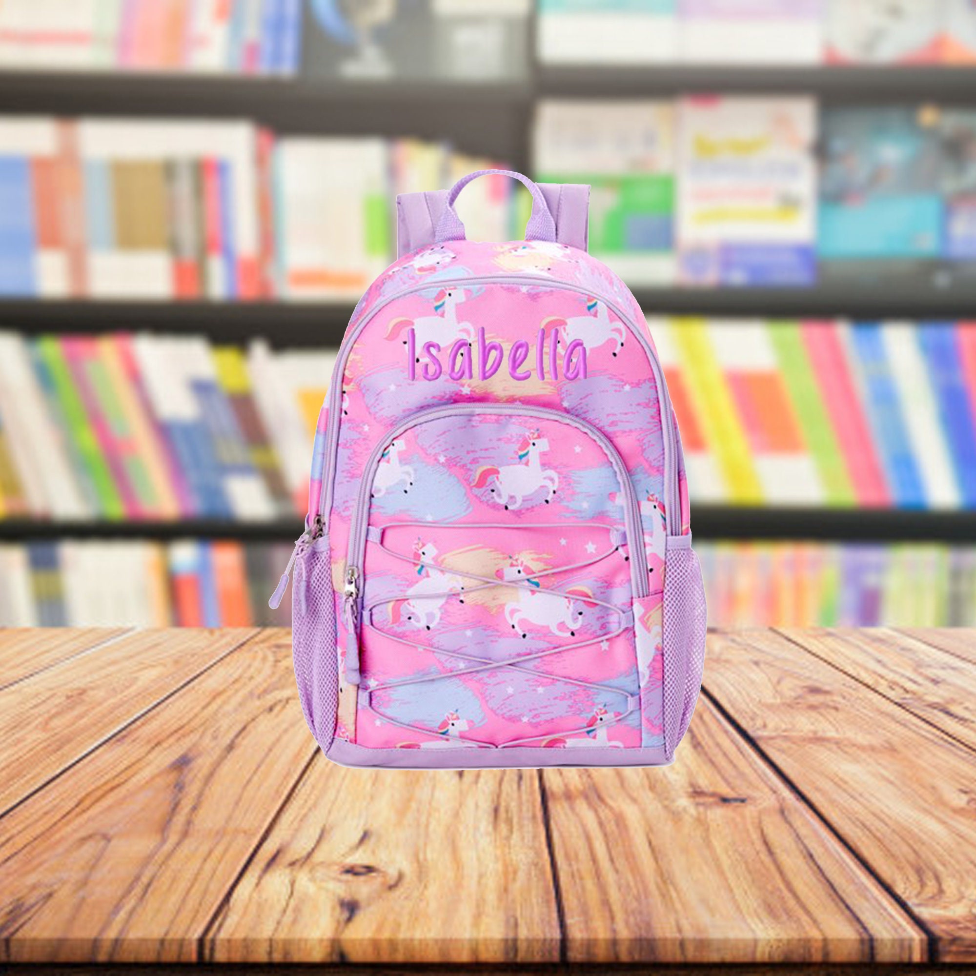 Personalized Embroidered Unicorn Backpack / Monogrammed Smaller Backp…
