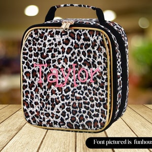 Personalized Leopard Lunch Box  / Children and Toddler Lunch Bag / Personalized lunch boxes / back to school / Gifts for her / Kids Lunchbox