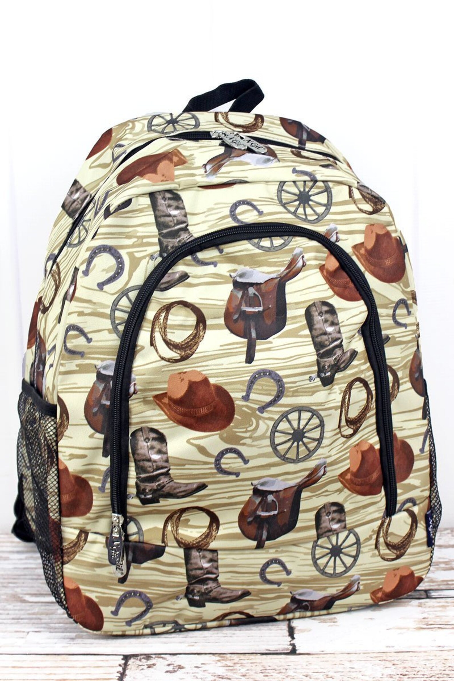 Wild West Print Backpack/bookbag Western Canvas Etsy