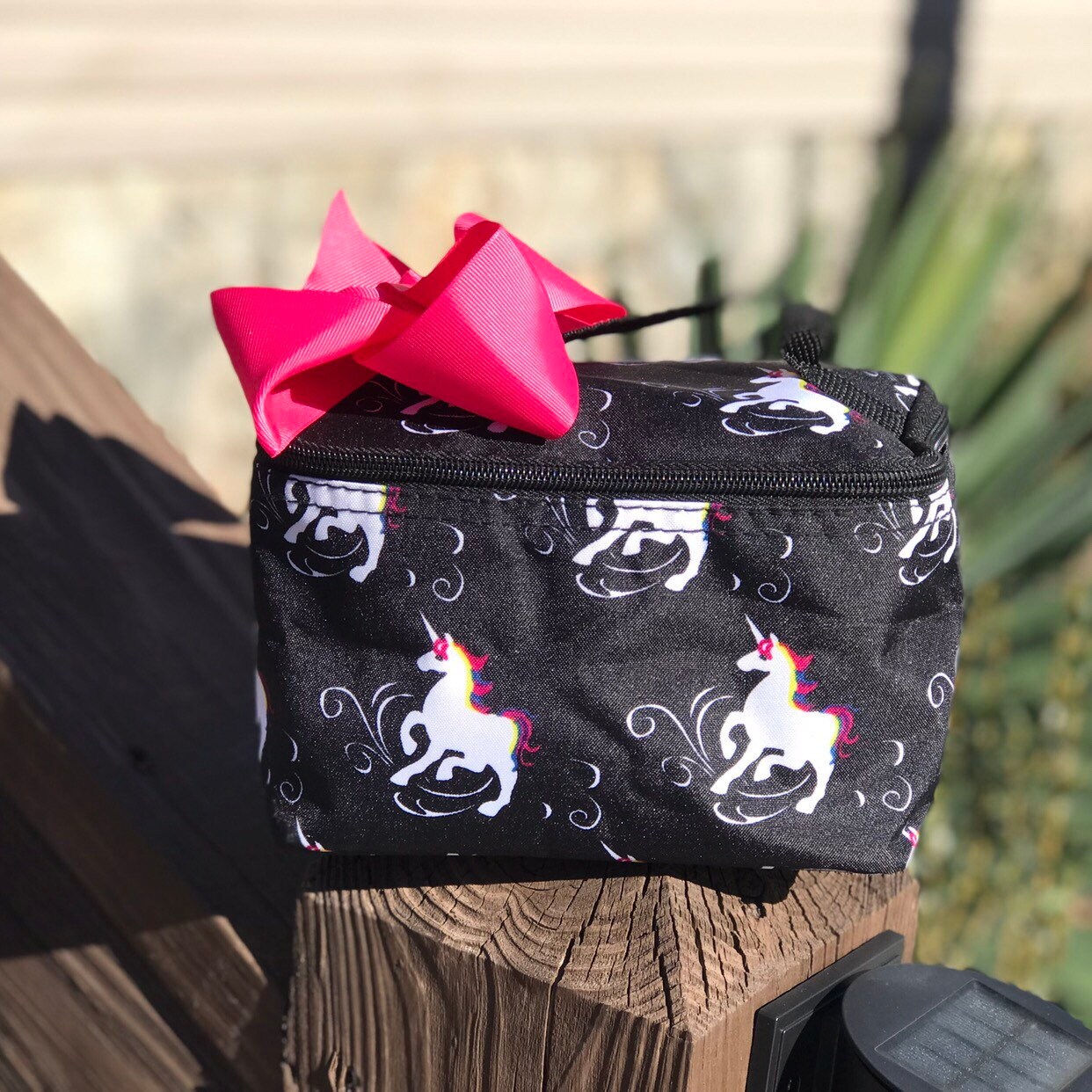 Download Personalized Unicorn Cosmetic Train Case w/bow Cosmetic Bag | Etsy