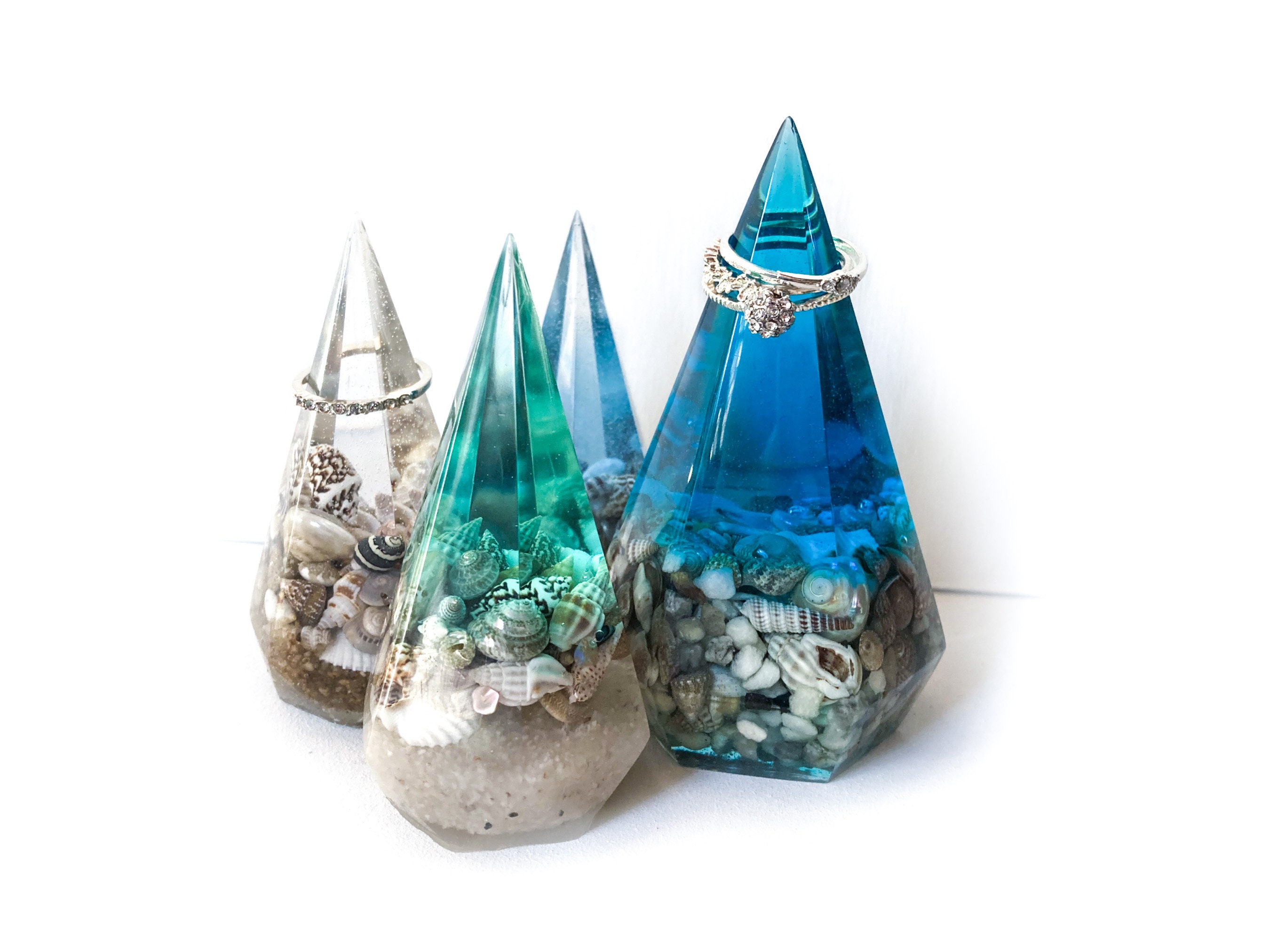 Seashell Resin Ring Holder LARGE Etsy