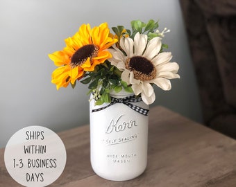 Mason Jar Flowers Etsy