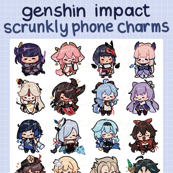 genshin impact scrunkly phone charms