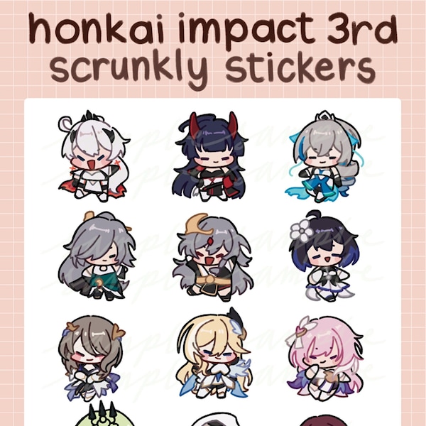 honkai impact 3rd scrunkly stickers