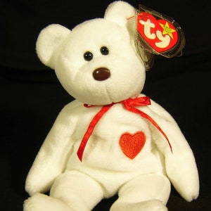 Valentino The Bear, Ty Beanie Baby,  -Errors- Brown Nose, Free Shipping