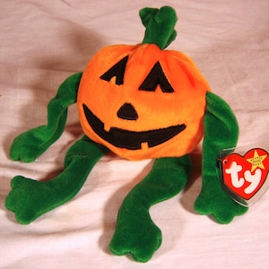 TY Beanie Baby Pumkin&#39; Vintage 1998, PE Pellets, Errors, Free Shipping