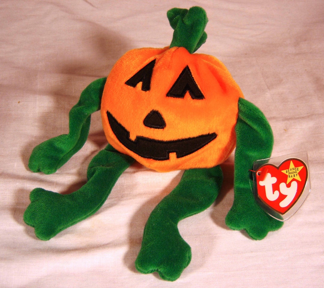 TY Beanie Baby Pumkin' Vintage 1998, PE Pellets, Errors, Free