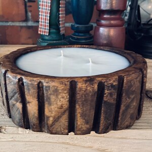 Rustic Candle Wooden Candle Gift for Her Farmhouse Candle Country Candle Wedding Gift for Birthday
