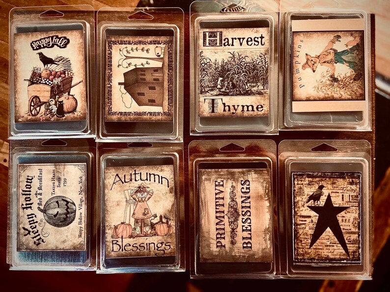 Large 6 Oz Primitive HARVEST THYME Melt Clamshell Etsy