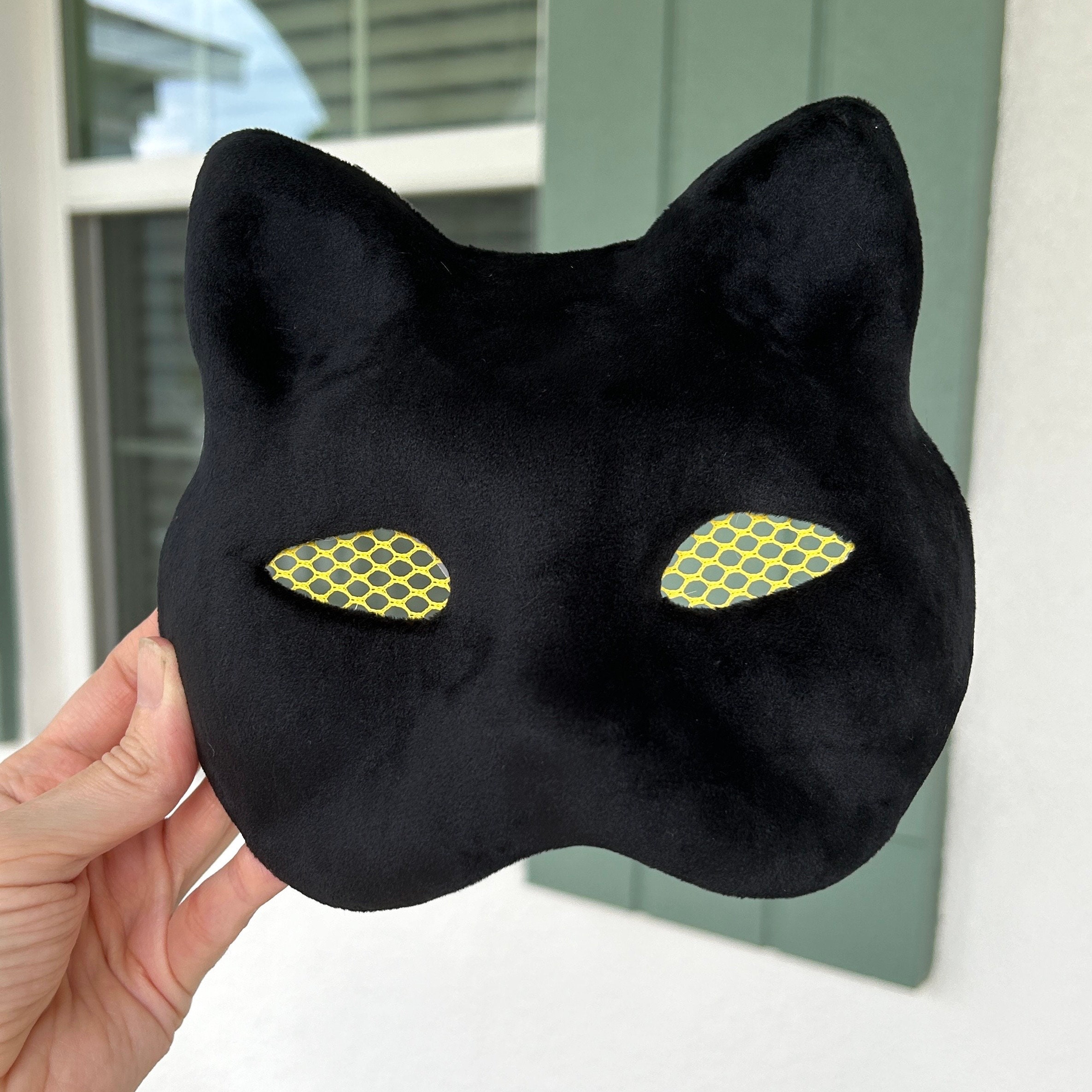 黒猫マスク：ハロウィンコスチューム、コスプレ獣人ギア - Etsy 日本
