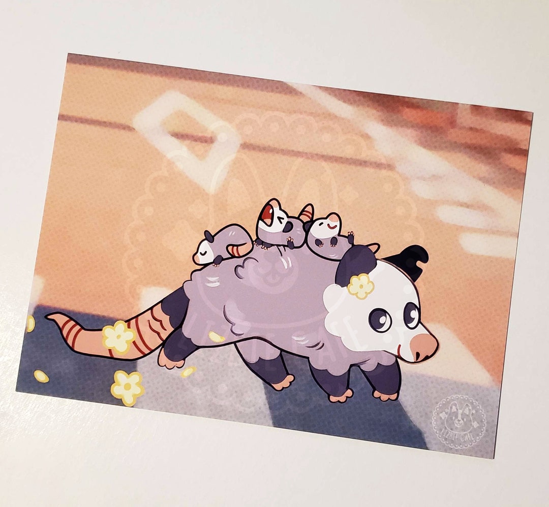 Opossum Family Art Print - Etsy