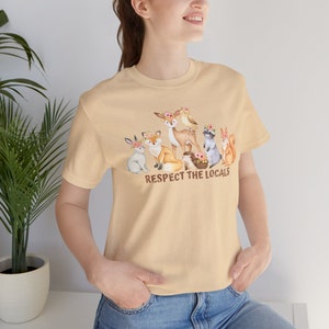 Vintage Respect the Locals Tshirt - Forest Animals Tee - Protect the Local Animals Shirt - Cottagecore - Conservation - Woodland Creatures image 6