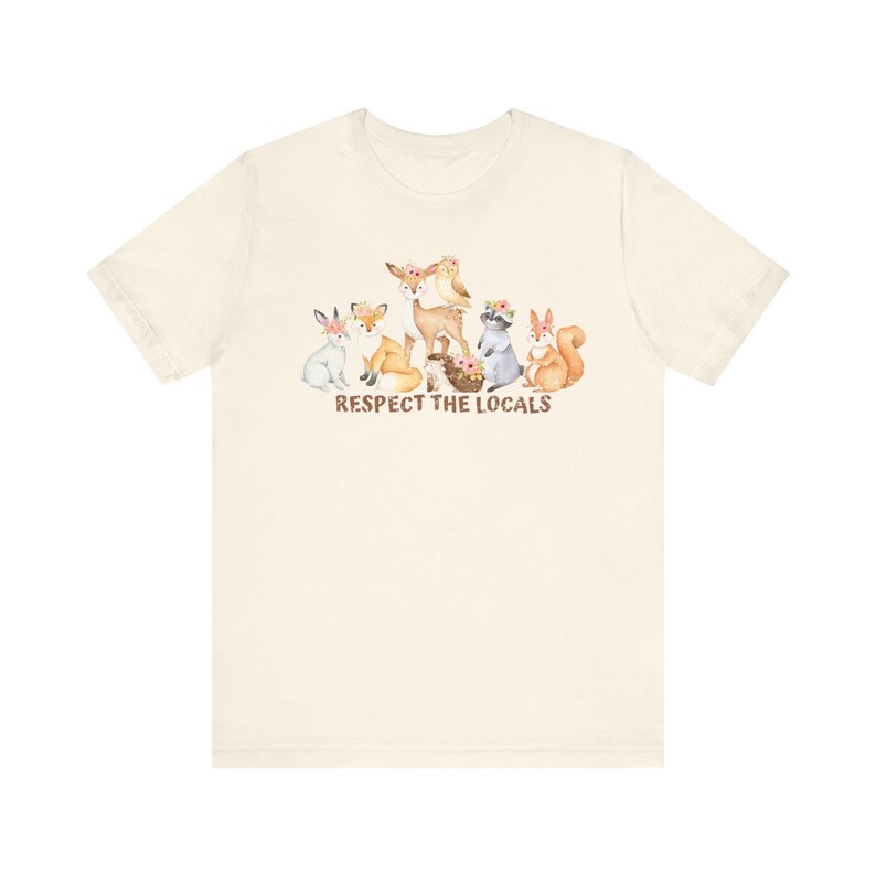 Vintage Respect the Locals Tshirt - Forest Animals Tee - Protect the Local Animals Shirt - Cottagecore - Conservation - Woodland Creatures image 8