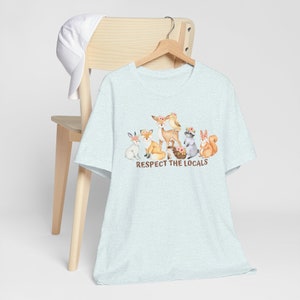 Vintage Respect the Locals Tshirt - Forest Animals Tee - Protect the Local Animals Shirt - Cottagecore - Conservation - Woodland Creatures image 5