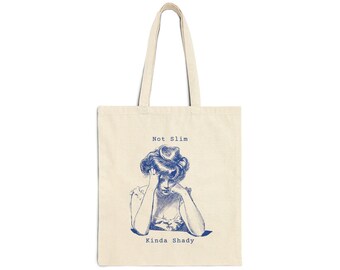 Funny Not Slim, Kinda Shady Tote - Funny Mother Bag - Sarcastic Women's tote bags - Sarcastic Mom Bag - Mother's Day Gift