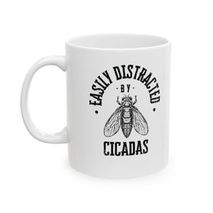 Fun Cicada Lover Mug- Bug Lover Coffee Cup - Cicada Unisex Tea Cup - Nature Lover Gift - Insect Lover - Cicada Symphony