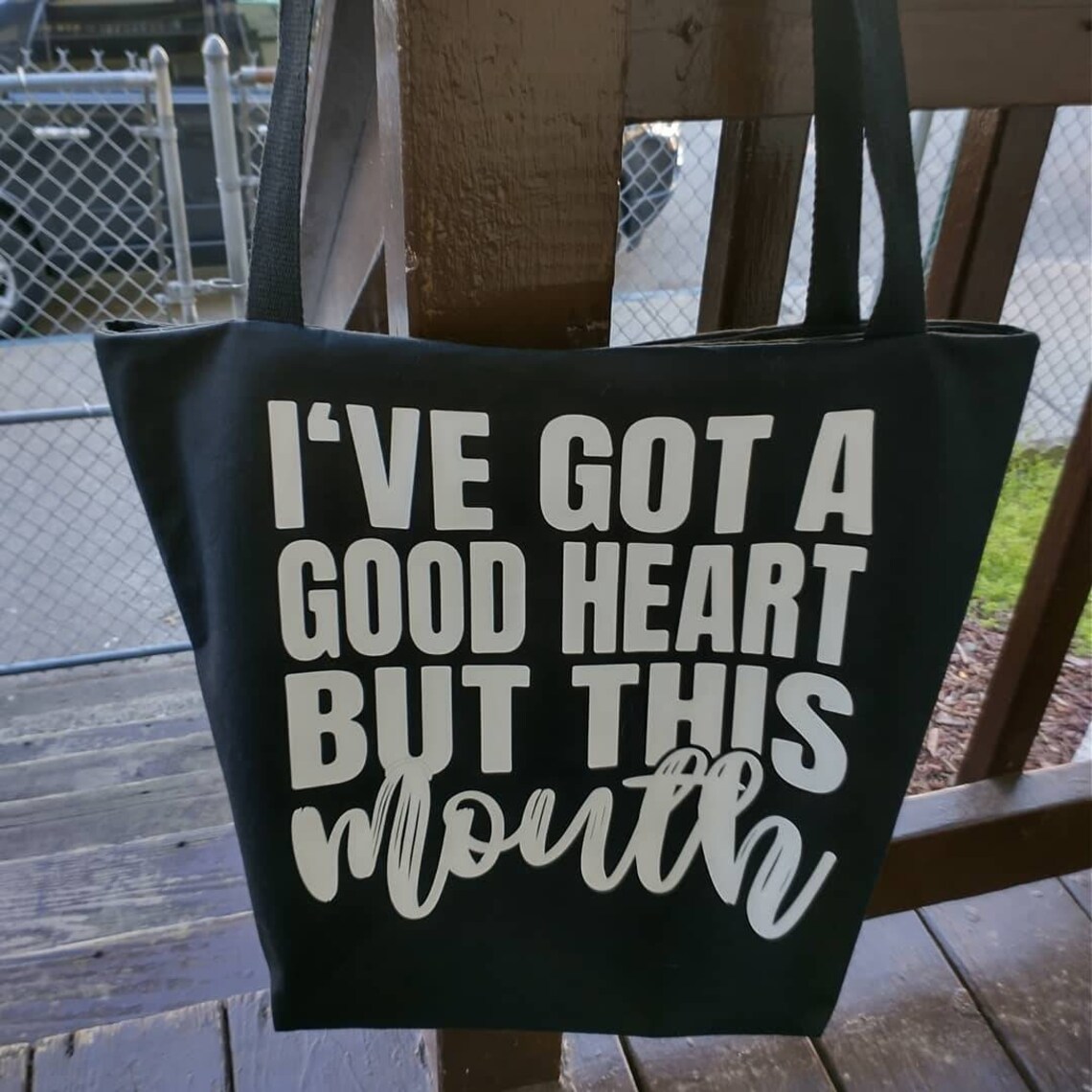 Market tote Shopping bag with words Funny shopping bag Etsy