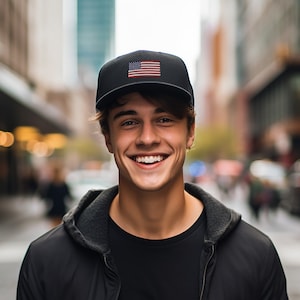 American Flag Embroidered Cap
