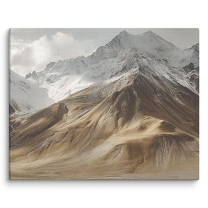 Eastern Sierra Canvas Print: Snow-Capped Mountain Landscape Decor