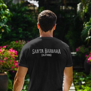 Santa Barbara Vintage Ink Style Unisex T-Shirt | Retro Tee for Beach Lovers & Travelers | Casual Graphic Shirt