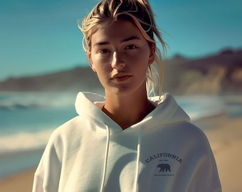 California Republic Vintage Ink Style Unisex hoodie