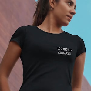 Los Angeles Women&#39;s Tee: California Style Cotton Short Sleeve T-Shirt