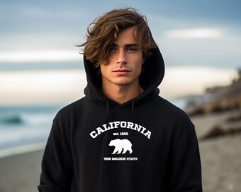 California Bear Hoodie | College Style Unisex Sweatshirt | Vintage Campus Graphic Pullover