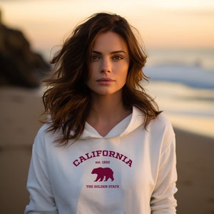 California Bear Silhouette Hoodie: College Style Pullover