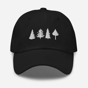 California Pines Embroidered Dad Cap: Adjustable Cotton Twill Hat