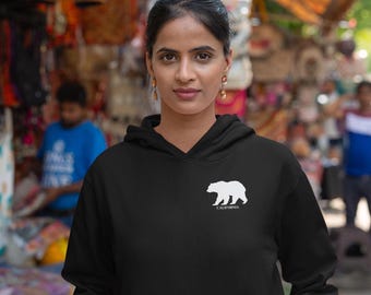 California Bear Silhouette Hoodie: Unisex Soft Cotton-Blend Sweatshirt