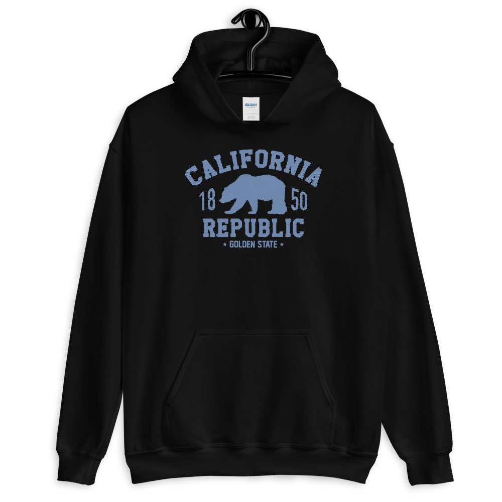 California Republic Vintage Ink Style Hoodie - Etsy