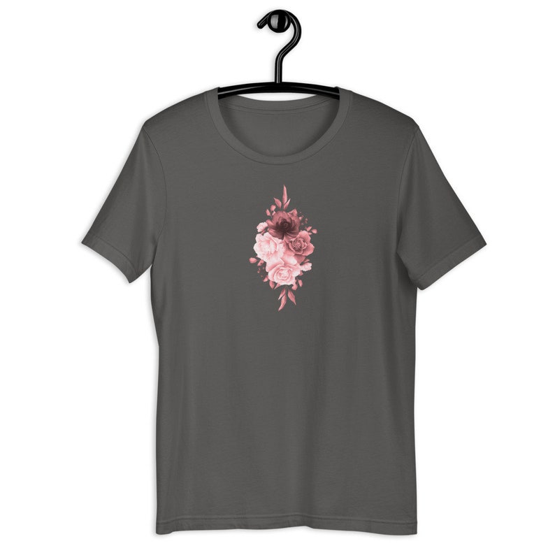 Pink Roses Short-sleeve T-shirt Women's Pink Roses - Etsy