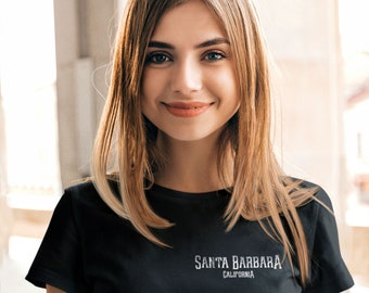Santa Barbara T-Shirt: Vintage Ink Style Soft Cotton Unisex Tee