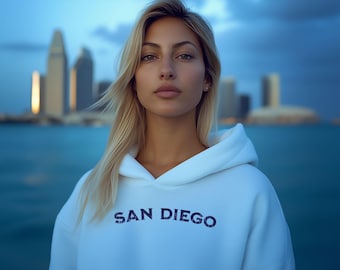 San Diego Vintage Ink Hoodie: Unisex Retro Style Sweatshirt