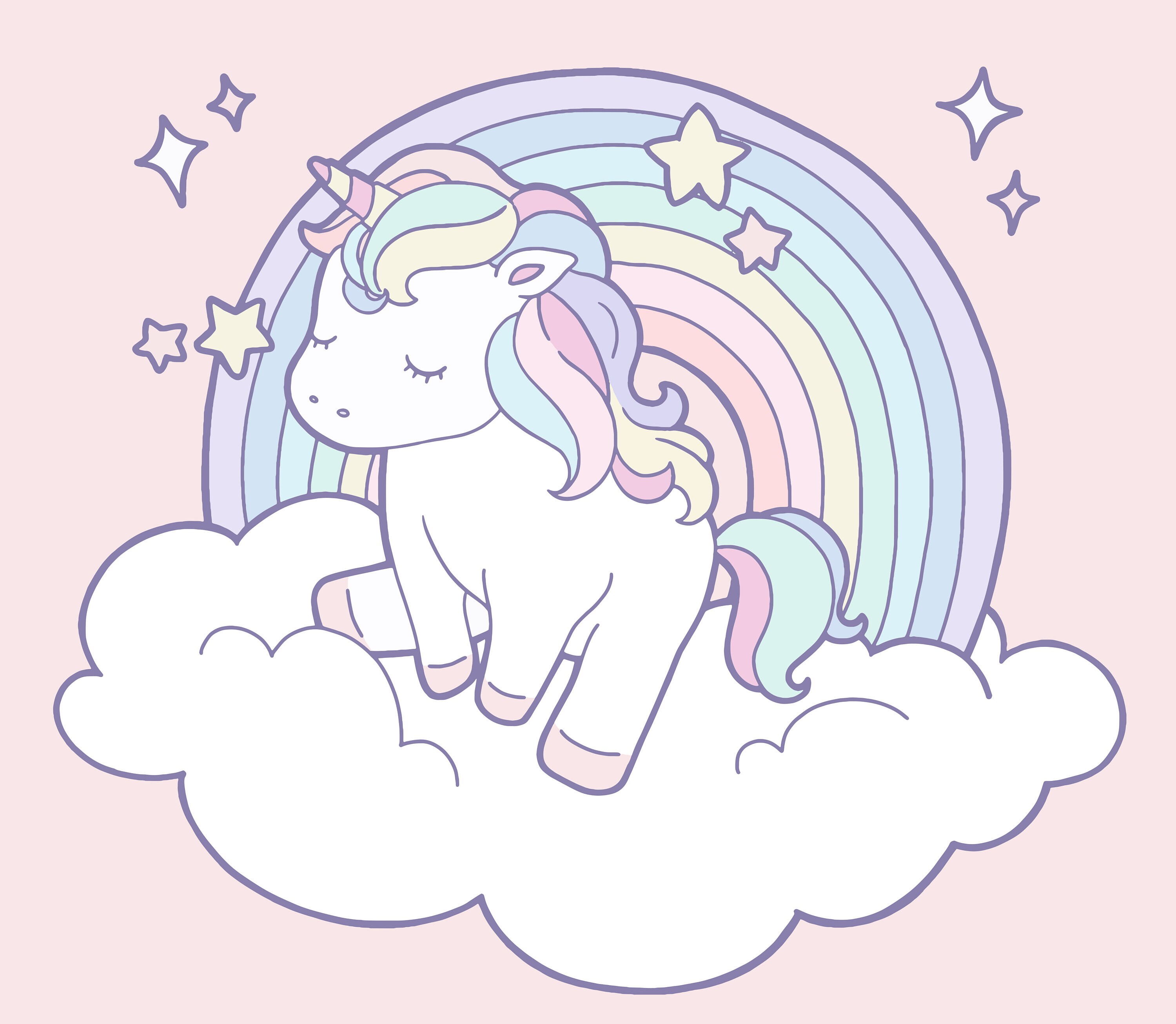 Unicorns / Instant download Vector jpg png eps10 pdf | Etsy