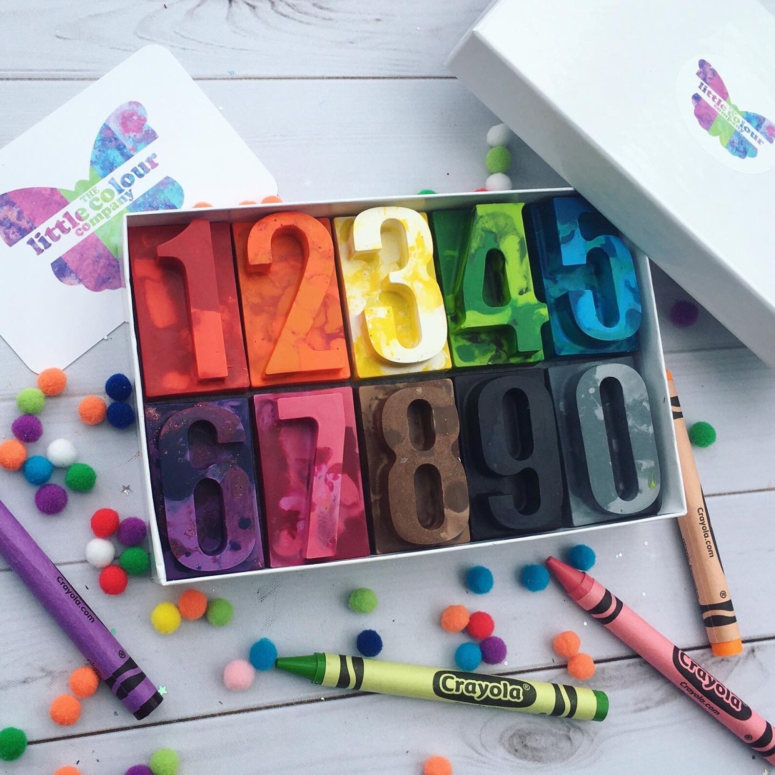 Crayon Numbers Childrens Gifts Chunky Crayons Learn To Etsy