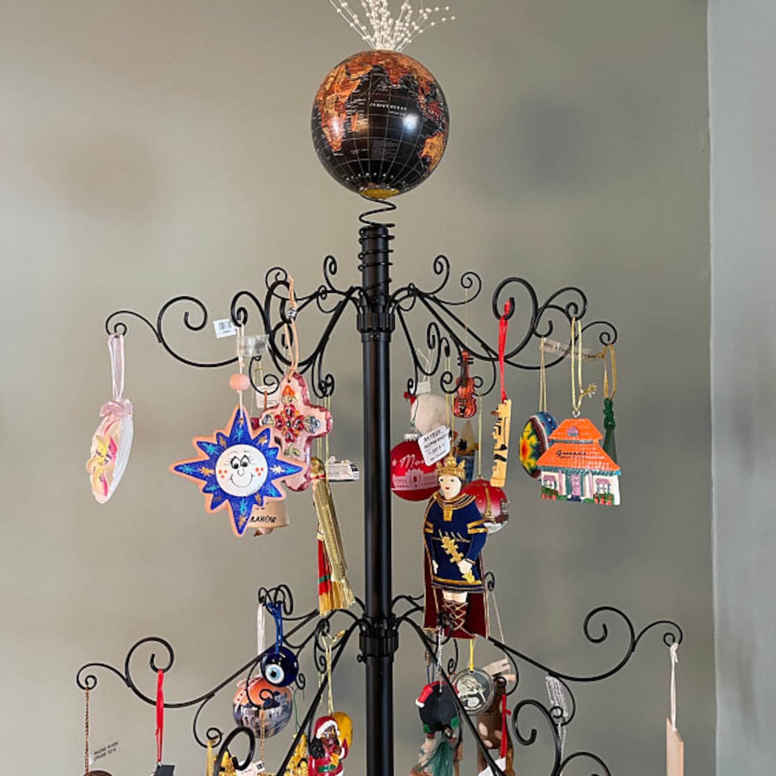 World Globe Christmas Travel Tree Topper Etsy