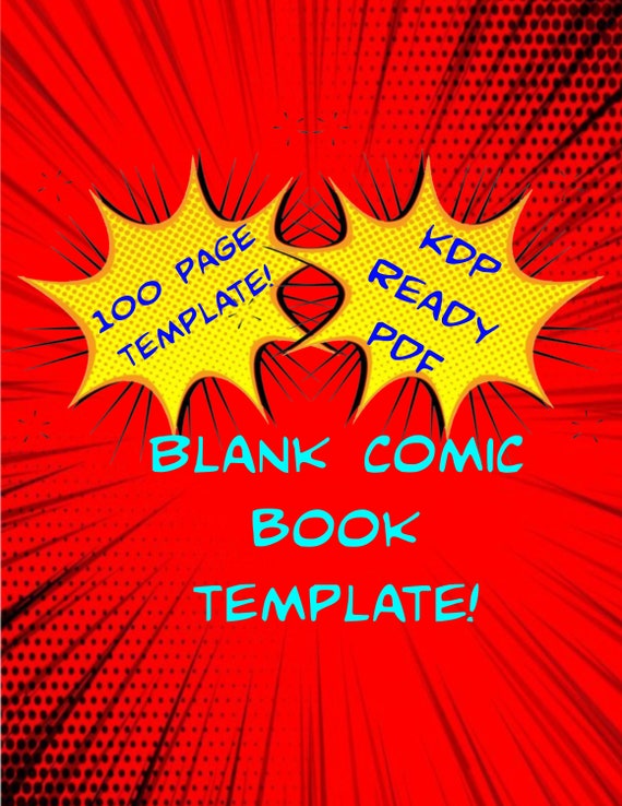 Blank comic book template for drawing  Blank comic book, Comic book  template, Comic book pages