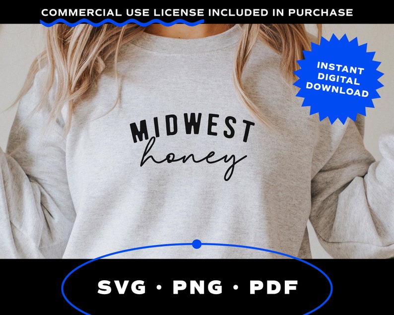 Midwest Honey SVG Cut File Instant Download Small Town Girl - Etsy