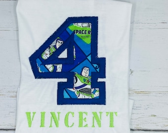 Buzz Lightyear 4th Birthday Shirt - Custom Birthday Shirt - Personalized Birthday Shirt-  Canada